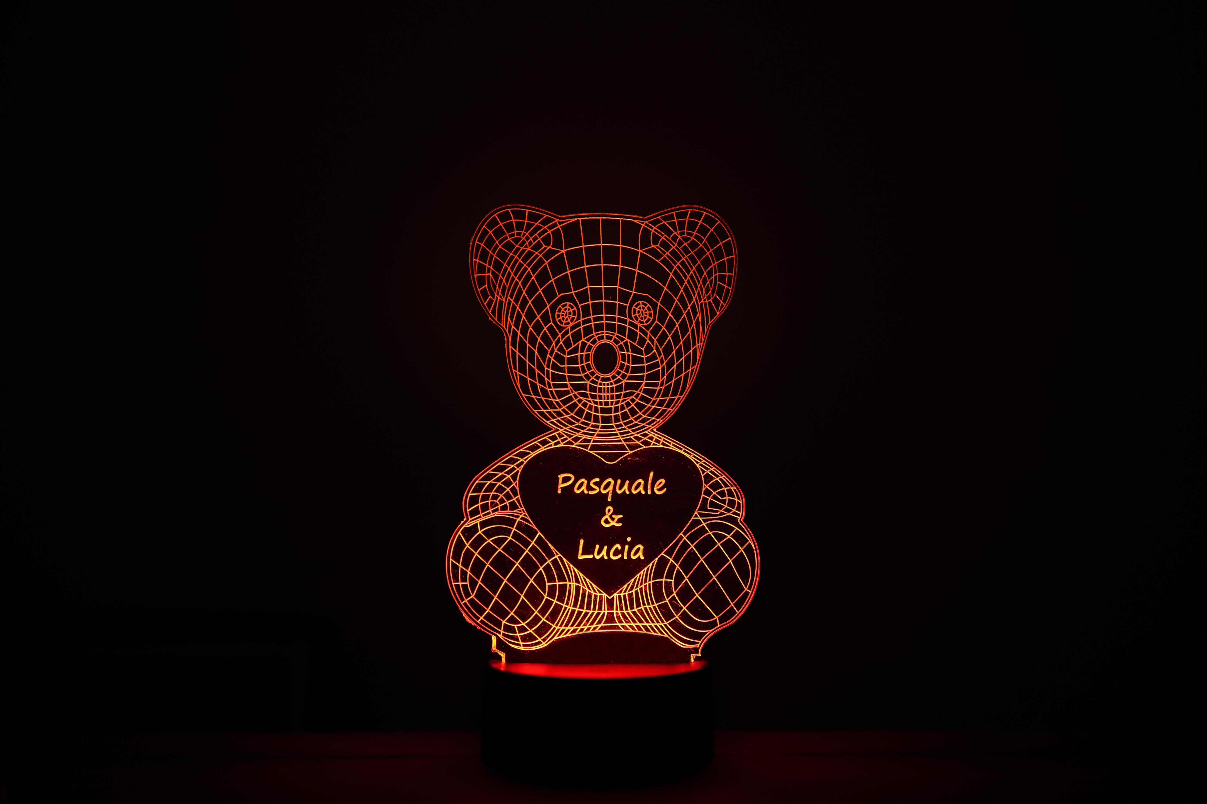 Lampada Personalizzata con iniziali - Regalo per san valentino – Lady Wood